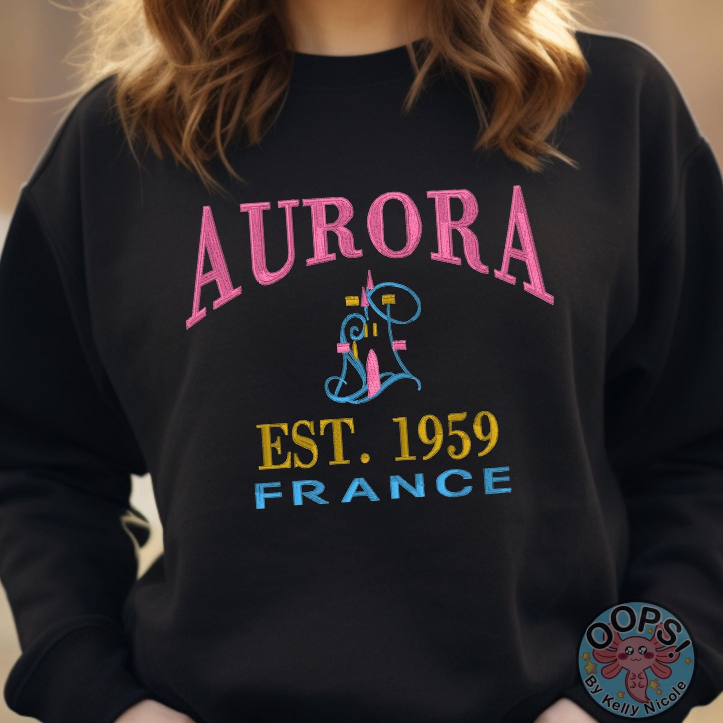 Embroidered “Princess Aurora " Sleeping Beauty  Unisex Pullover