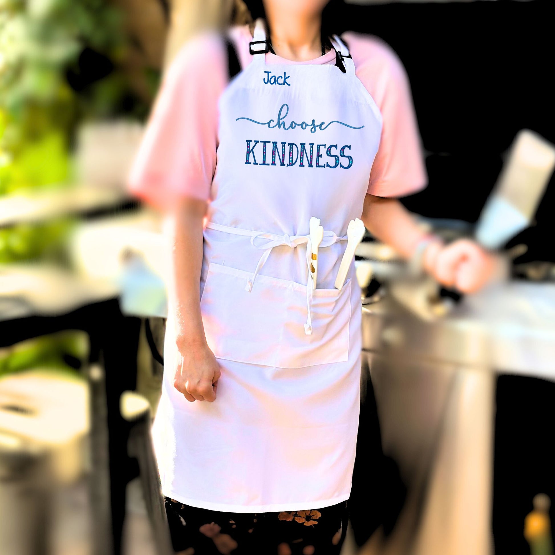 The perfect personalized custom gift for that person who has everything!&nbsp; Our Unisex Bib-Apron is 100% polyester, stain resistant machine washable fabric.&nbsp; It is fully adjustable with two convenient front pockets for all your essentials.  Order yours today at HTTPS://OOPSBYKELLYNICOLE.COM