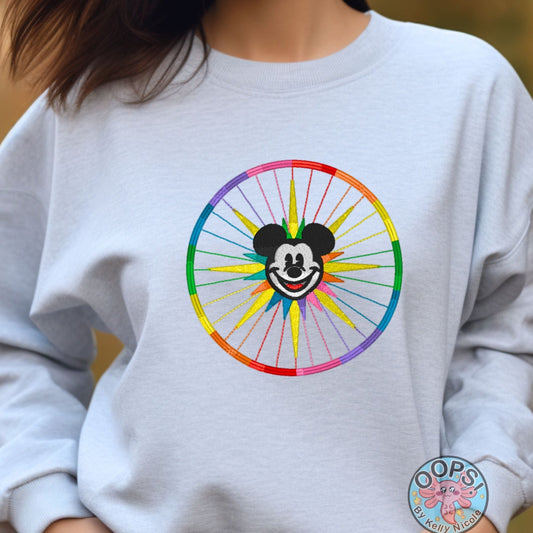 DISNEY CALIFORNIA ADVENTURE DCA MICKEY FUN WHEEL Embroidered  Heavyweight Unisex Sweatshirt in ASH.  Shop online today to get yours at HTTPS://OOPSBYKELLYNICOLE.COM 