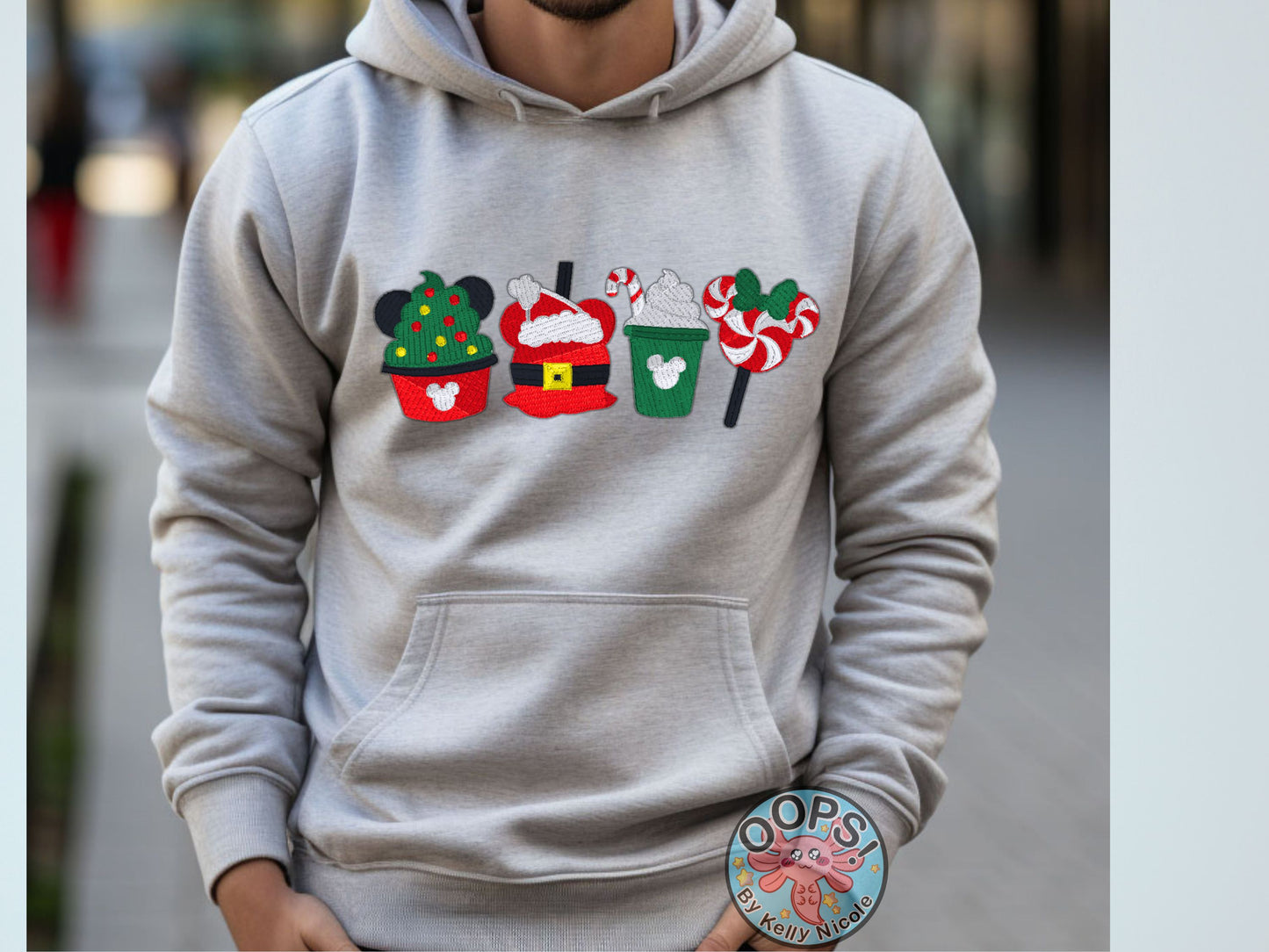 Brodé Holiday « Theme Park Snacks » Comfy Mickey Sweatshirt T-shirt Sweat à capuche pour un usage quotidien, vacances, WDW, DCA Cadeau personnalisé