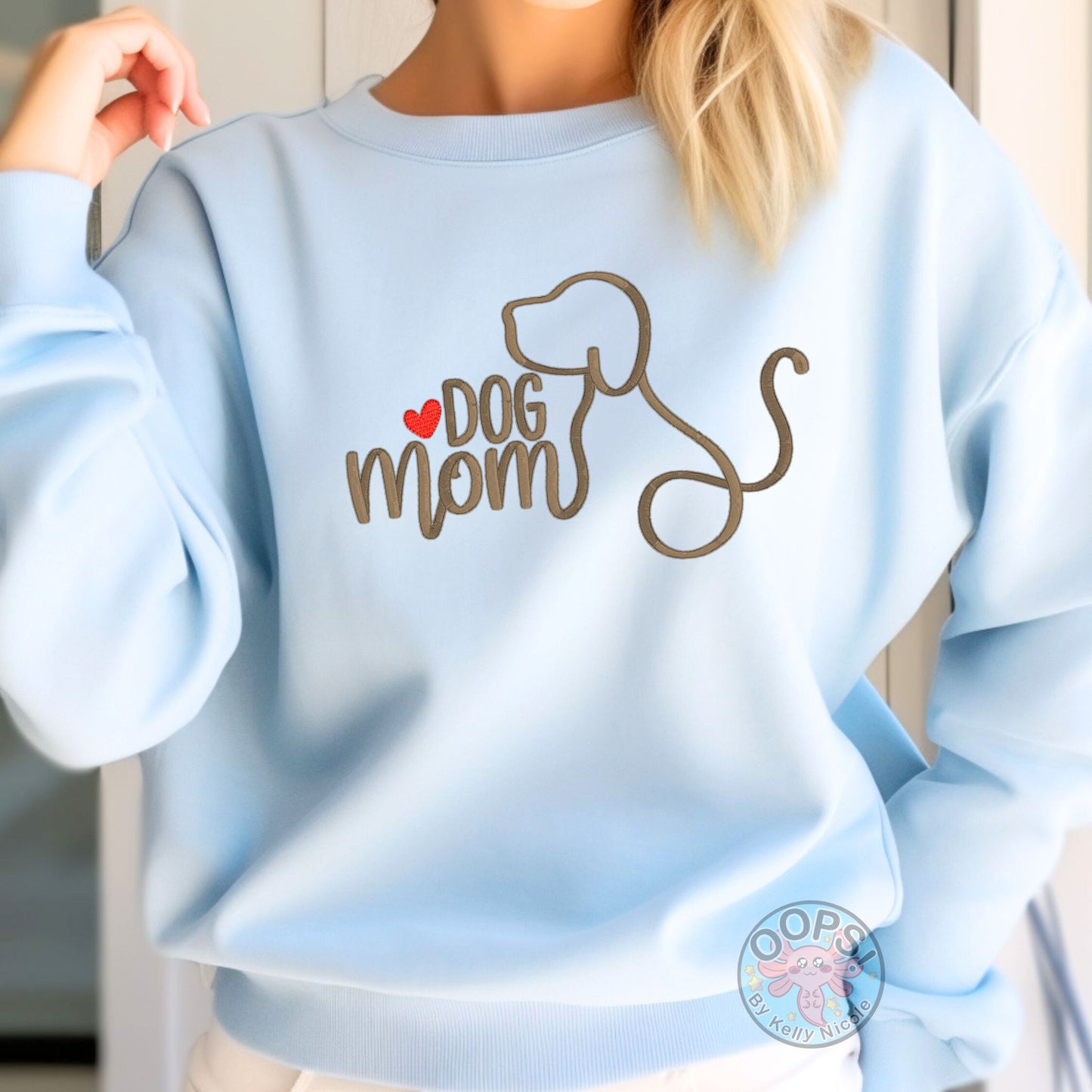 "Dog Mom" Embroidered Unisex Pullover