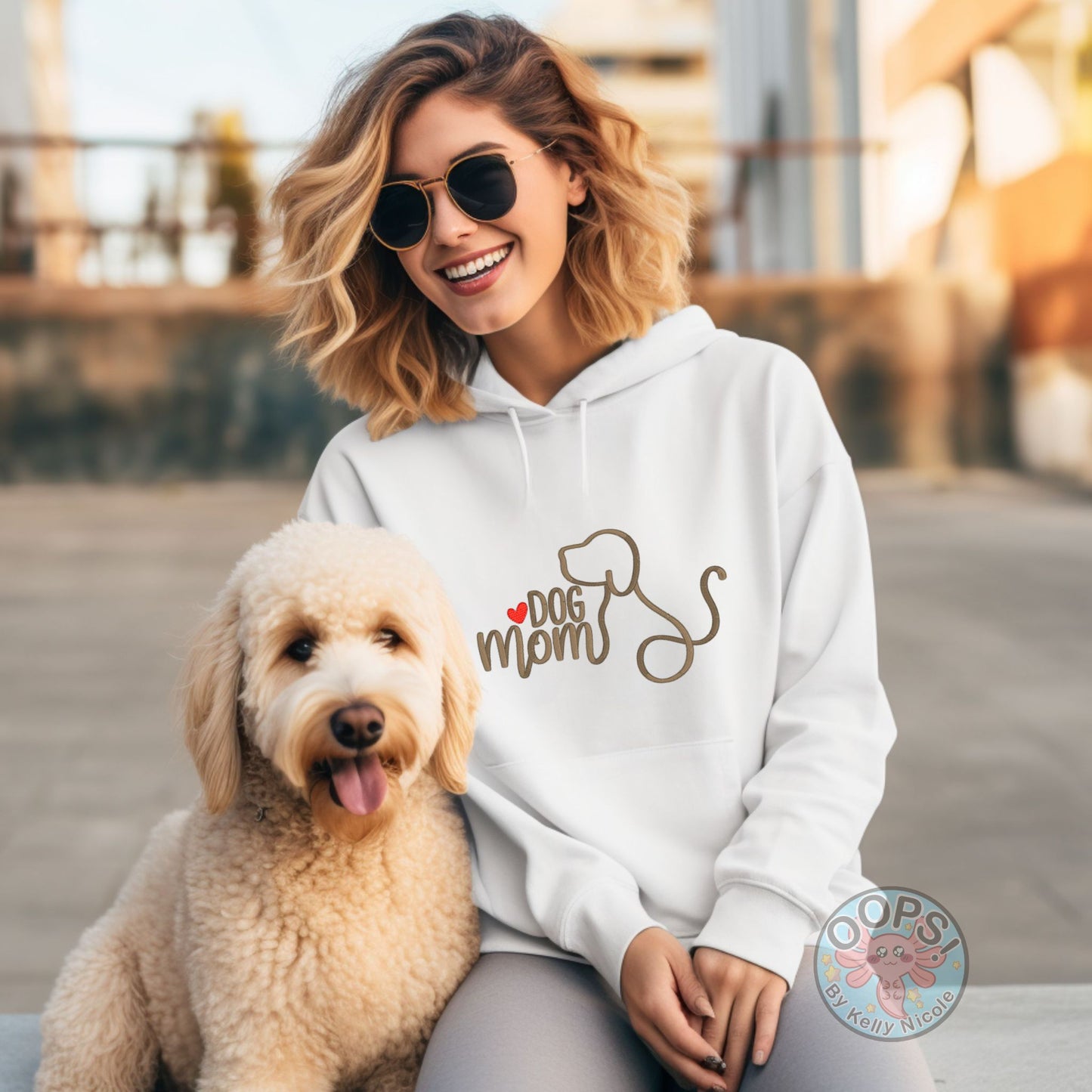 "Dog Mom" Embroidered Unisex Pullover