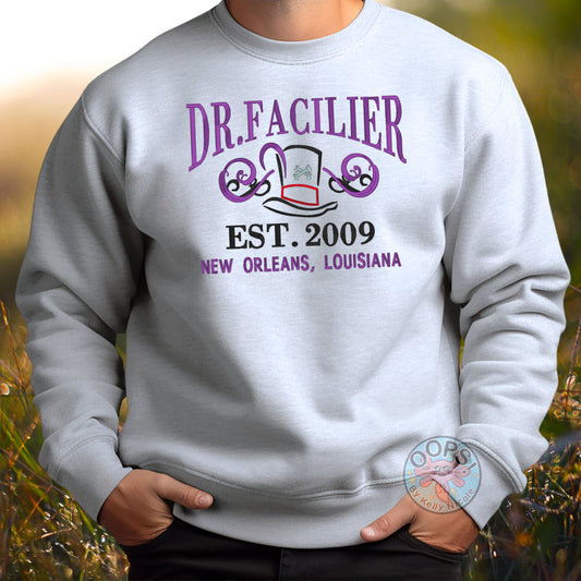 Embroidered "Dr Facilier" Villain Unisex Pullover