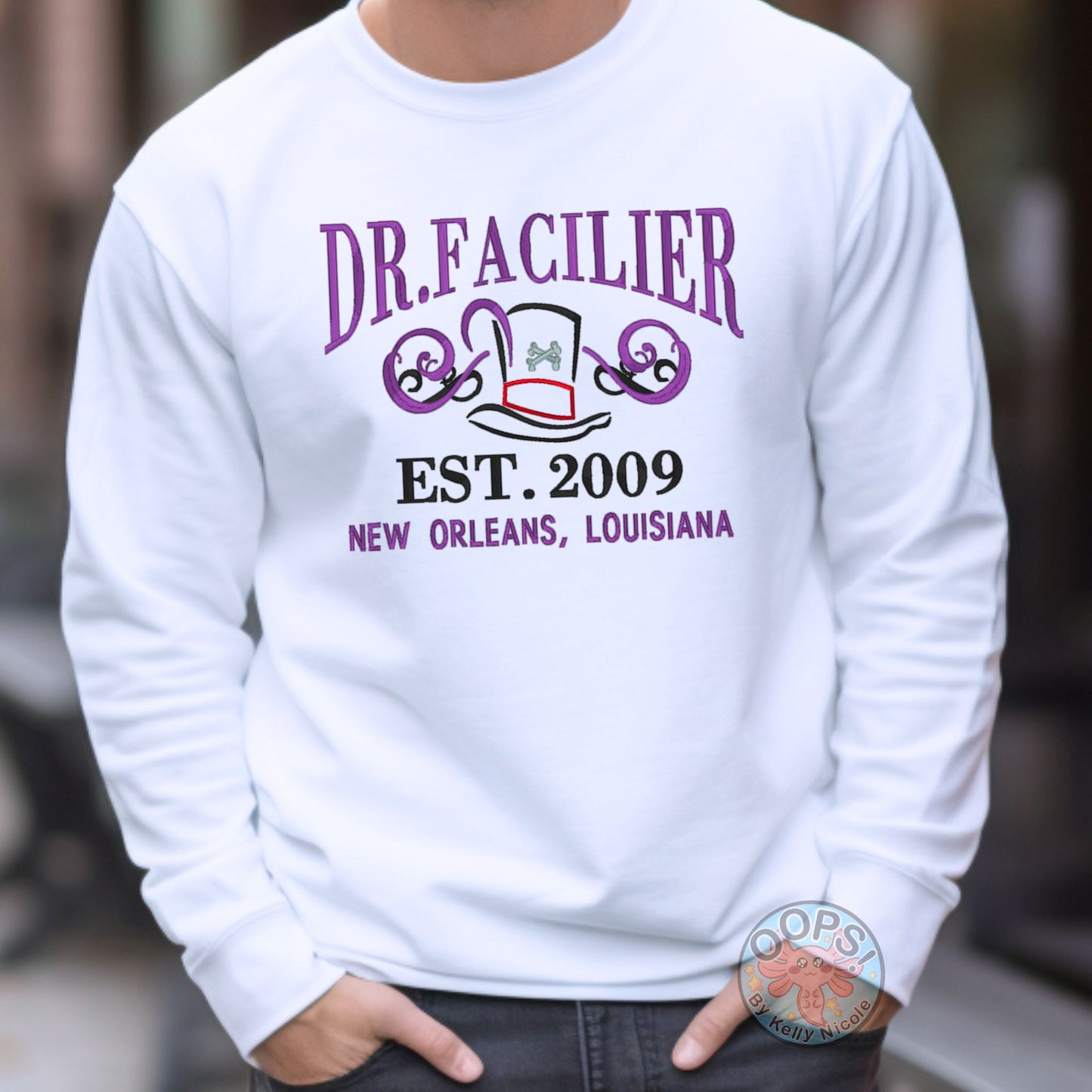 Embroidered "Dr Facilier" Villain Unisex Pullover