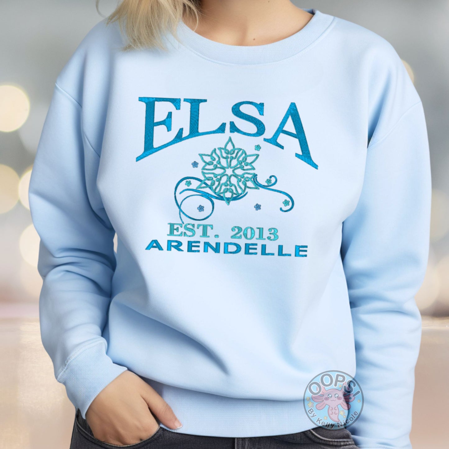 “Elsa” Disney Frozen Princess Embroidered Heavyweight Unisex Sweatshirt in Blue. Shop online today to get yours at HTTPS://OOPSBYKELLYNICOLE.COM“Elsa” Disney Frozen Princess Embroidered Heavyweight Unisex Sweatshirt in Blue. Shop online today to get yours at HTTPS://OOPSBYKELLYNICOLE.COM