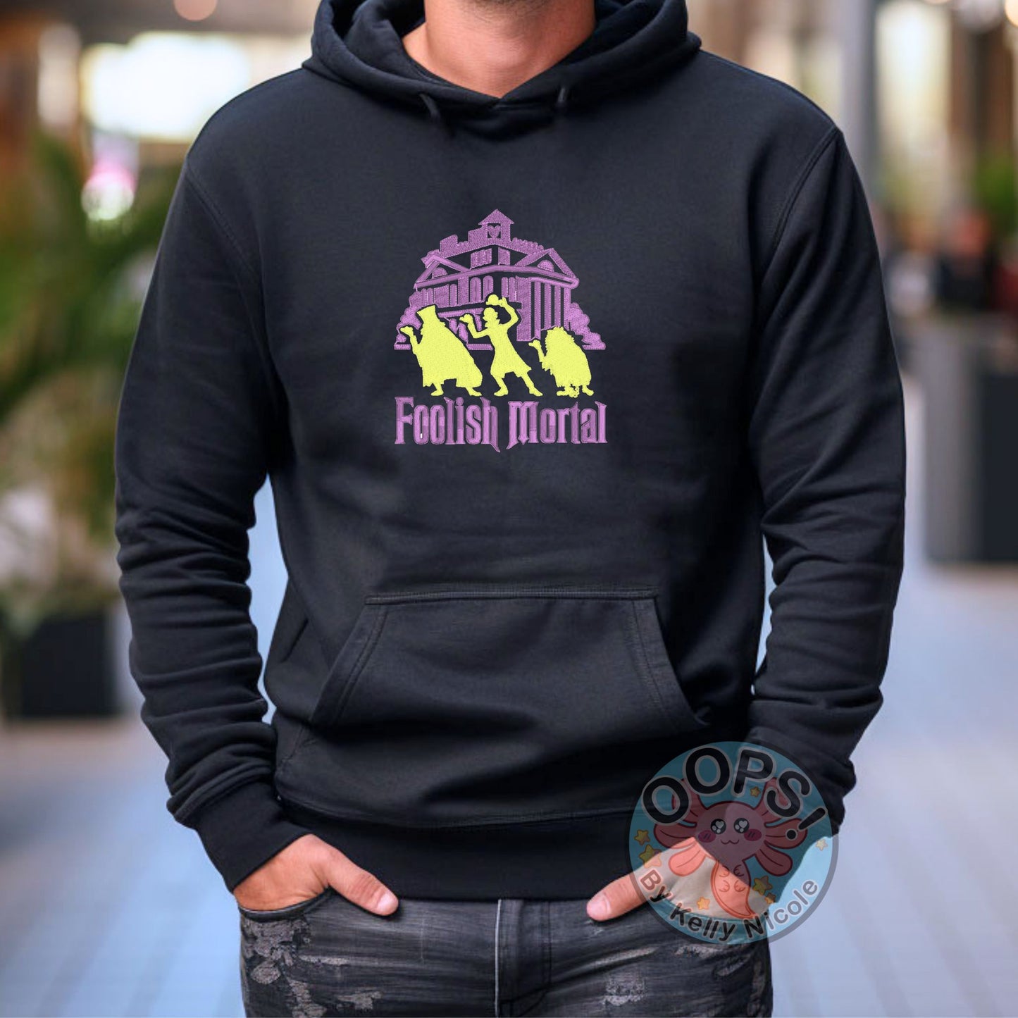 Embroidered "Foolish Mortal" Glow in the Dark -Unisex Pullover