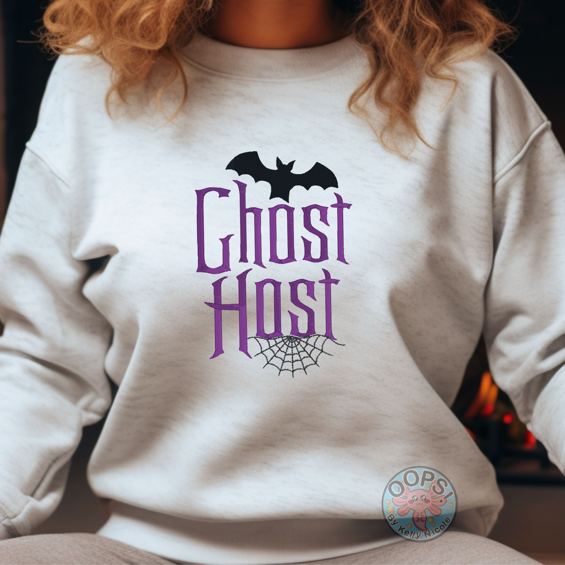 GHOST HOST Disney “Haunted Mansion”  Embroidered FandomHeavyweight Unisex Sweatshirt in ASH.  Shop online today to get yours at HTTPS://OOPSBYKELLYNICOLE.COM 