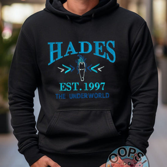 “HADES”  Disney VillainEmbroidered Heavyweight Unisex Hoodie in BLACK.  Shop online today to get yours at HTTPS://OOPSBYKELLYNICOLE.COM 