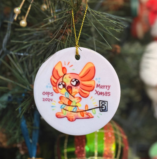 "SPUD the AXOLOTL" 2024  Oops Christmas Ornament - 2024 Limited Edition