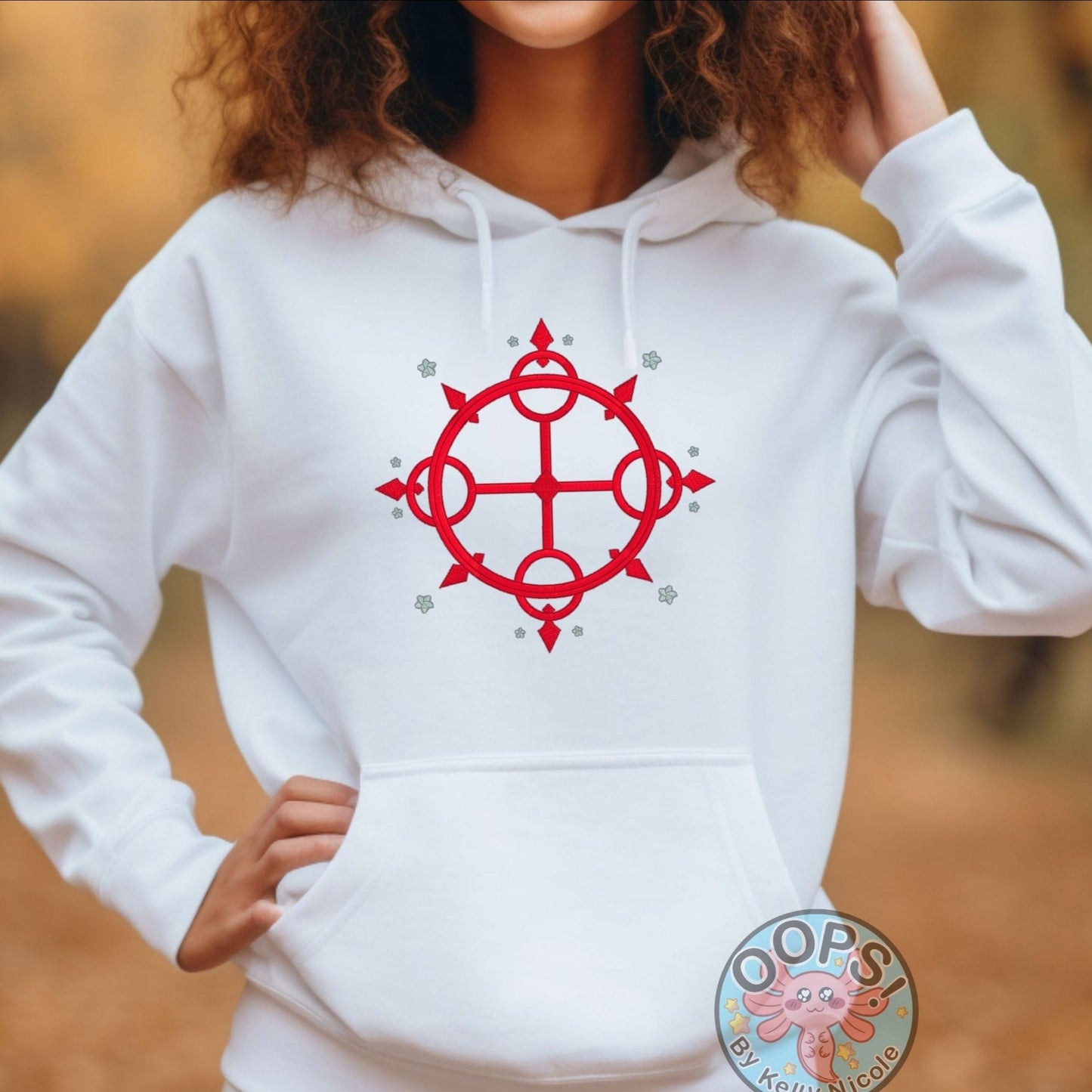 Disney Kingdom Hearts Video Game “AXEL” Shirt. Embroidered Heavyweight Unisex Hoodie in WHITE. Shop online today to get yours at HTTPS://OOPSBYKELLYNICOLE.COM