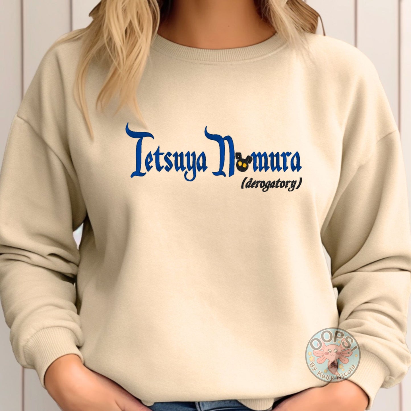 Embroidered Kingdom Hearts "Tetsuya Nomura (derogatory)" Unisex Pullover