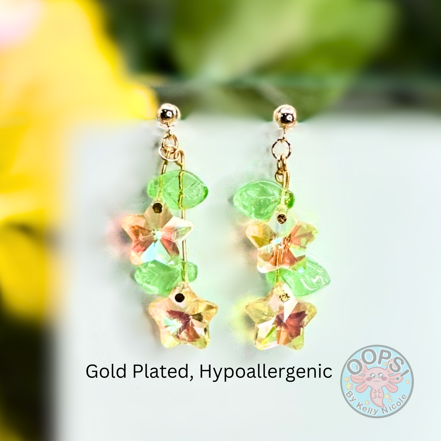 Paopu Star Kingdom Hearts-inspired Drop Earrings custom Hypoallergenic dangle Earrings for Work Cosplay or Gift