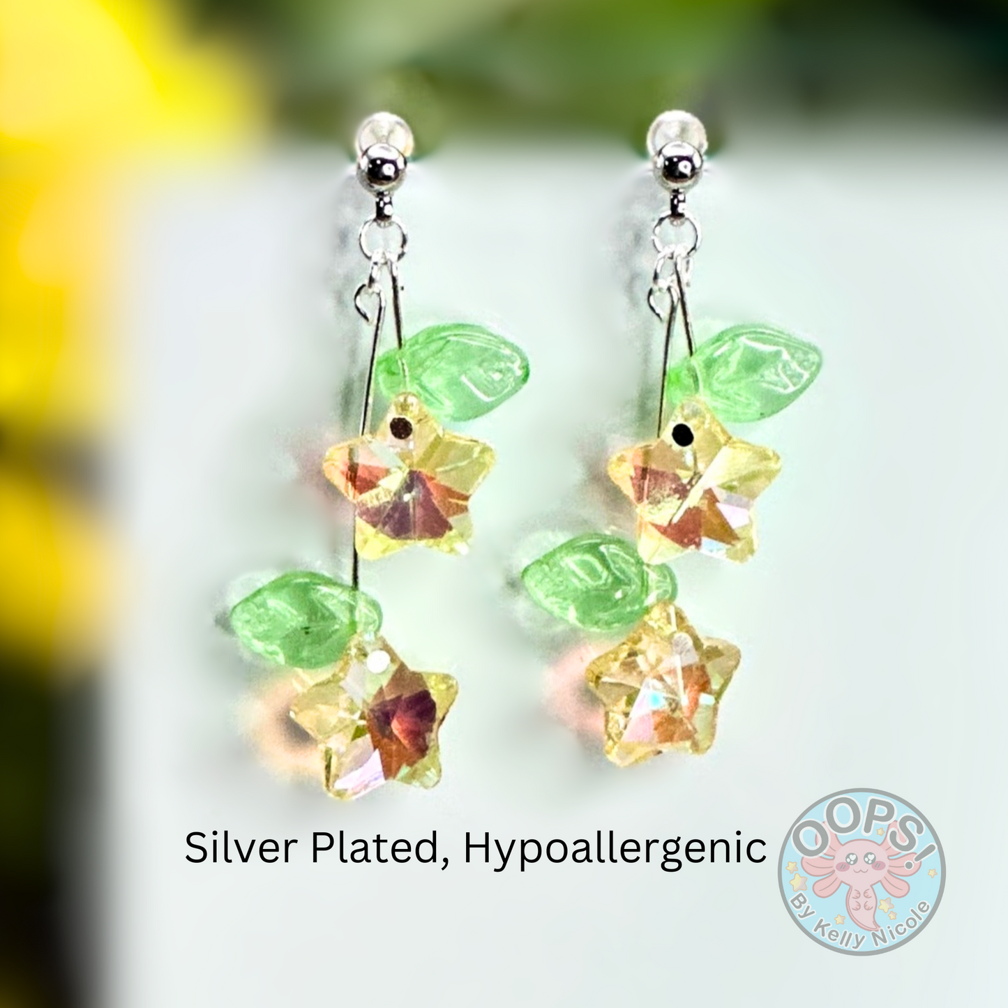 Paopu Star Kingdom Hearts-inspired Drop Earrings custom Hypoallergenic dangle Earrings for Work Cosplay or Gift