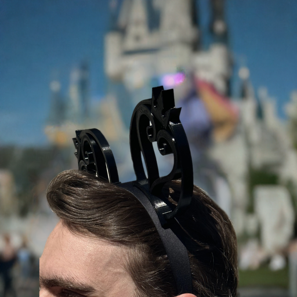 Kingdom Hearts EARS o BOW para parques temáticos, cosplay o coleccionistas. Grandes orejas de Mickey unisex para WDW Bound, visitas al parque o vacaciones.