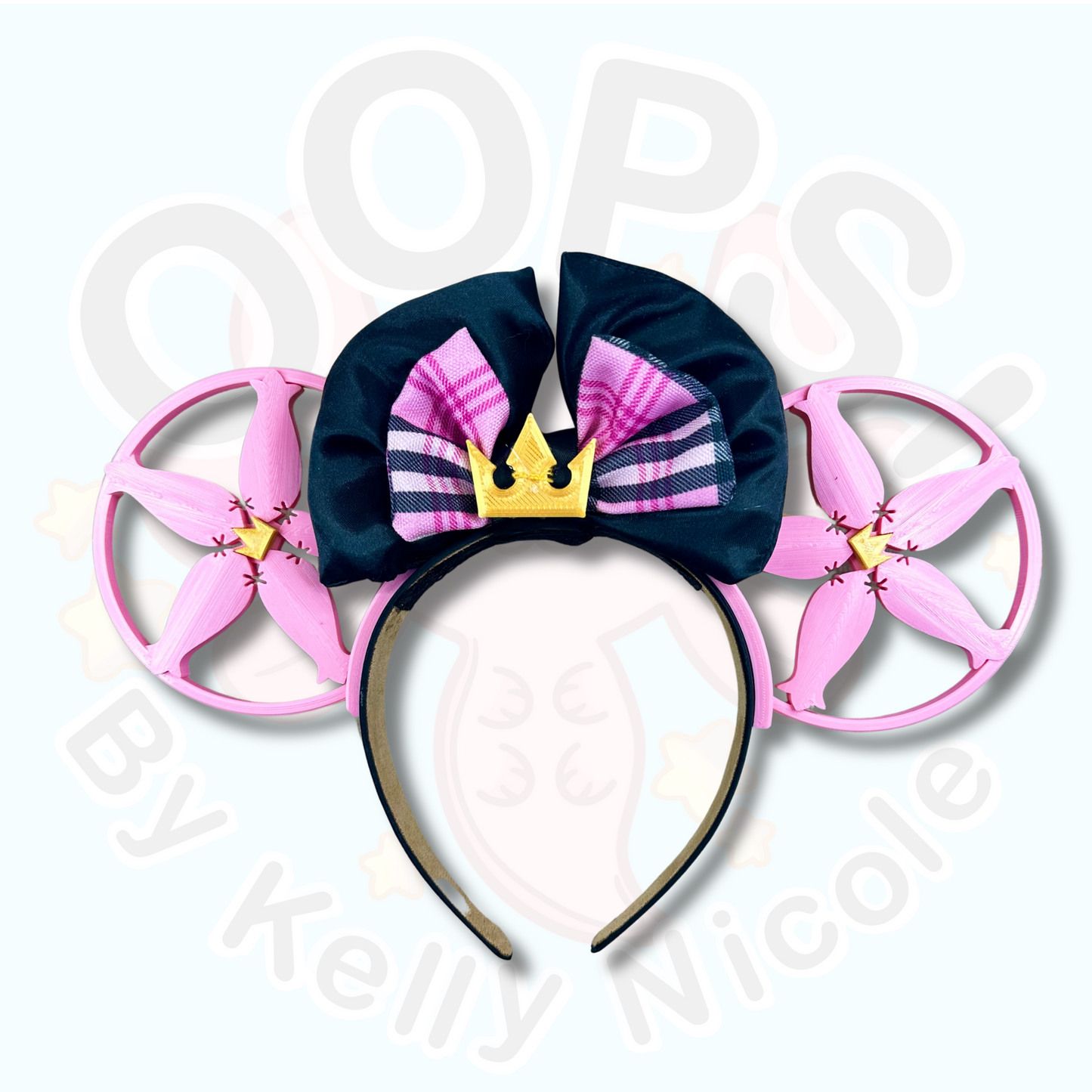 Kingdom Hearts  "Kairi" EARS or BOW for Theme Park, Cosplay, or Collectors. Great Unisex Mickey Ears for WDW Bound, Park Visits or Vacation.