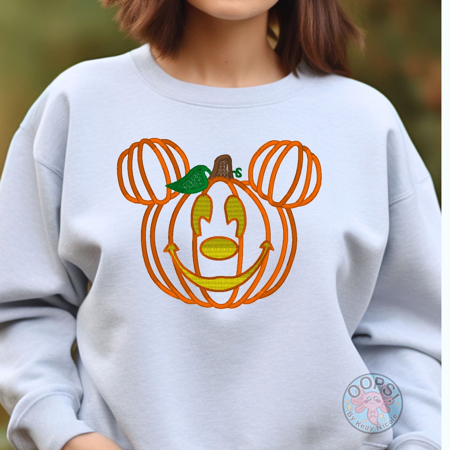 Embroidered  "Mickey Pumpkin"  Unisex Pullover