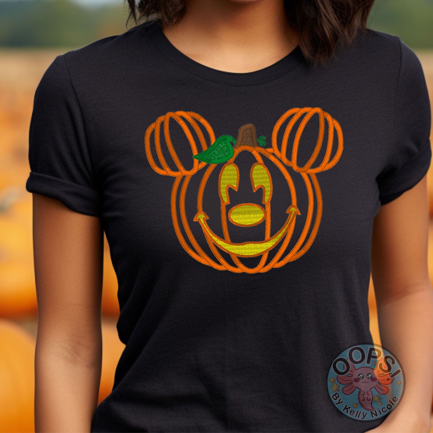 Embroidered  "Mickey Pumpkin"  Unisex Pullover