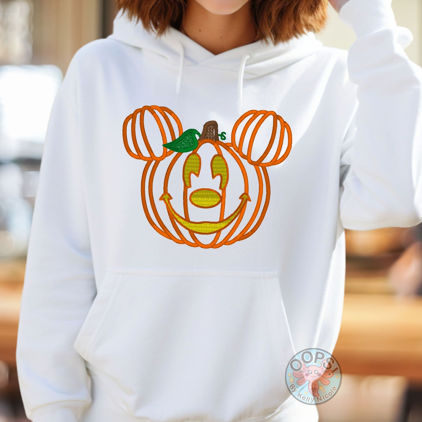 Embroidered  "Mickey Pumpkin"  Unisex Pullover