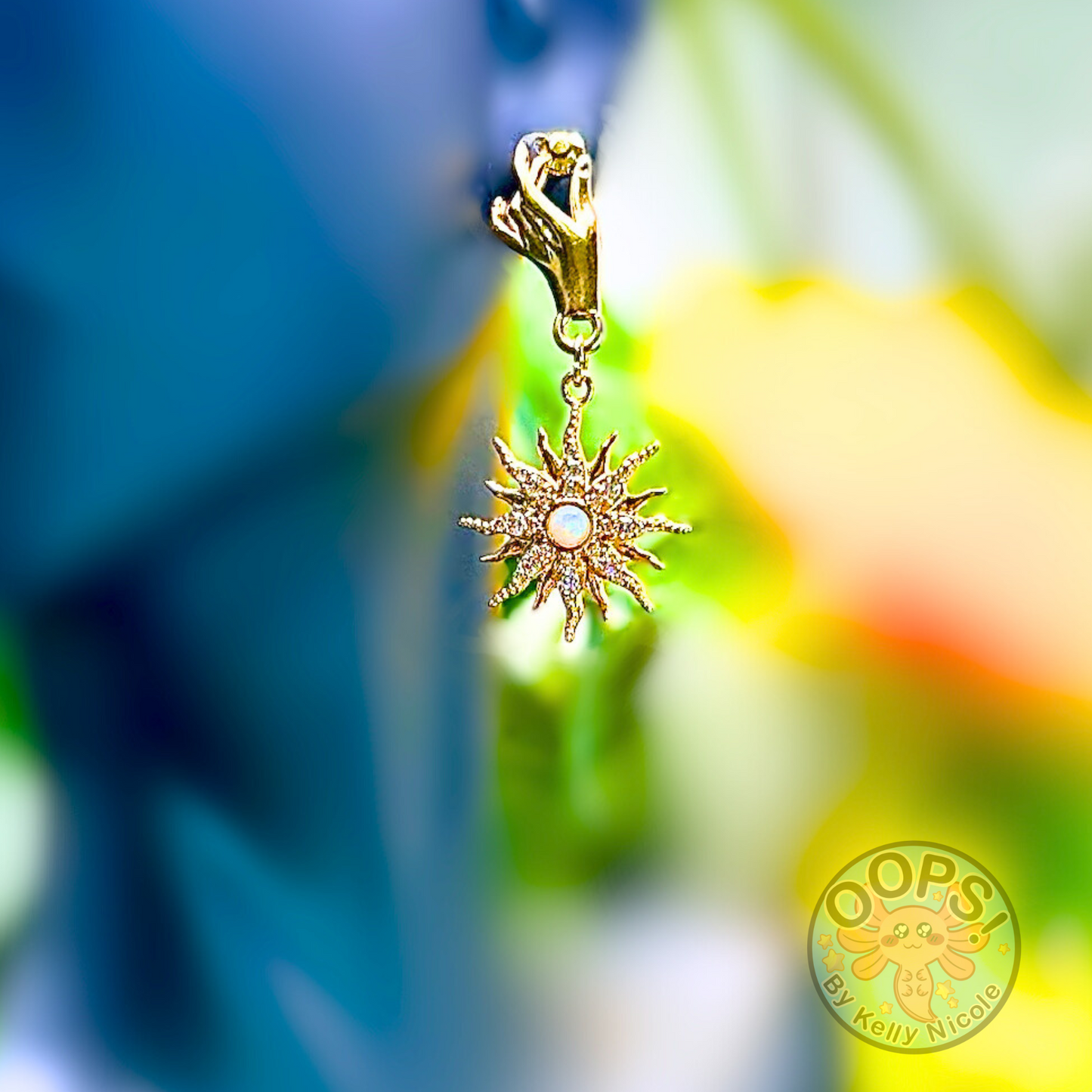 Genuine Opal Star Gold -plated Sparkle Drop Earrings perfect for home, work, party or memorable gift