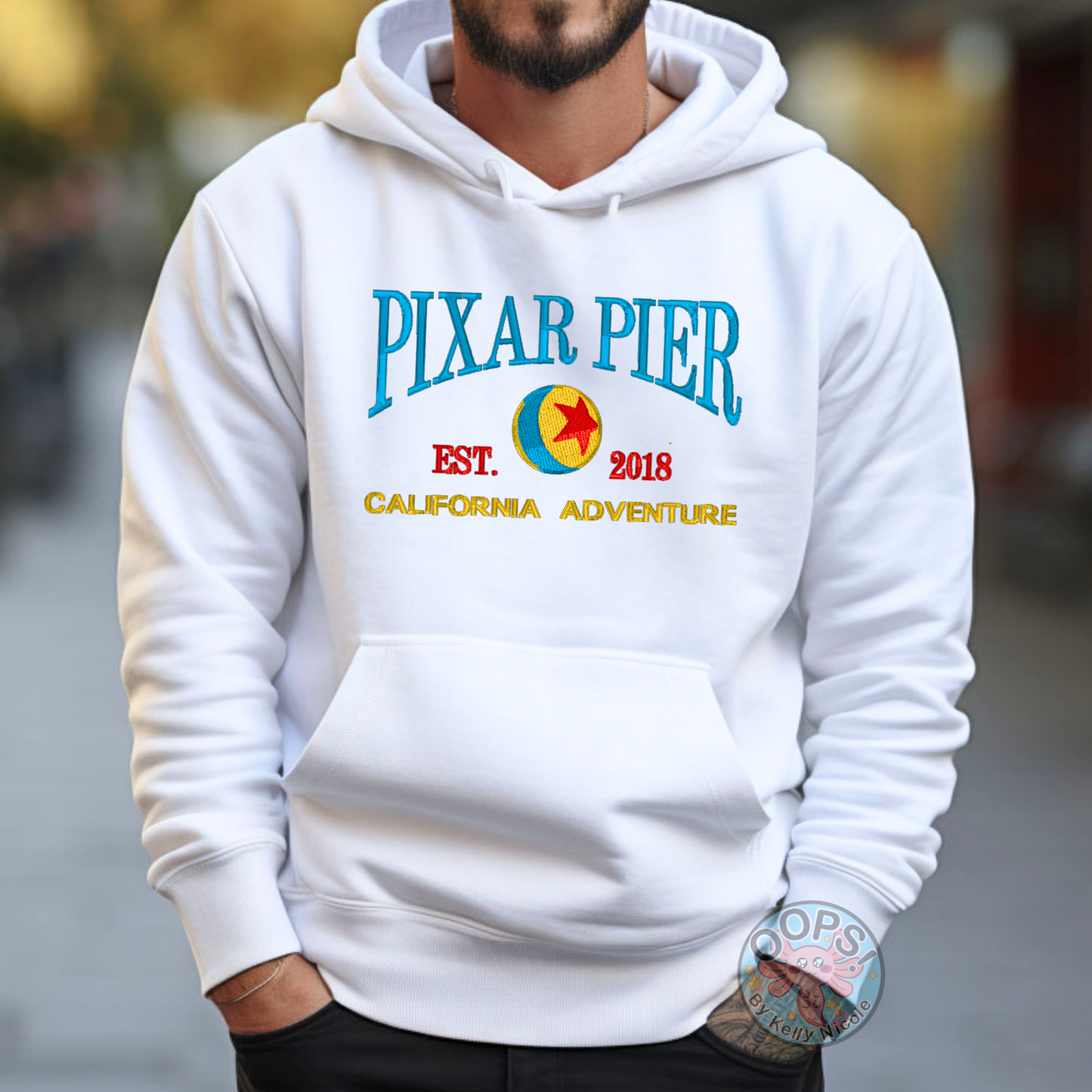 Embroidered "Pixar" Pier Unisex Pullover