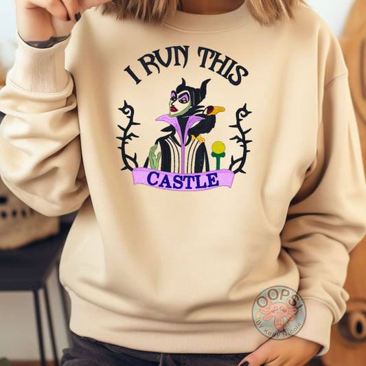 Embroidered Villain  "I RUN THIS CASTLE" Unisex Pullover