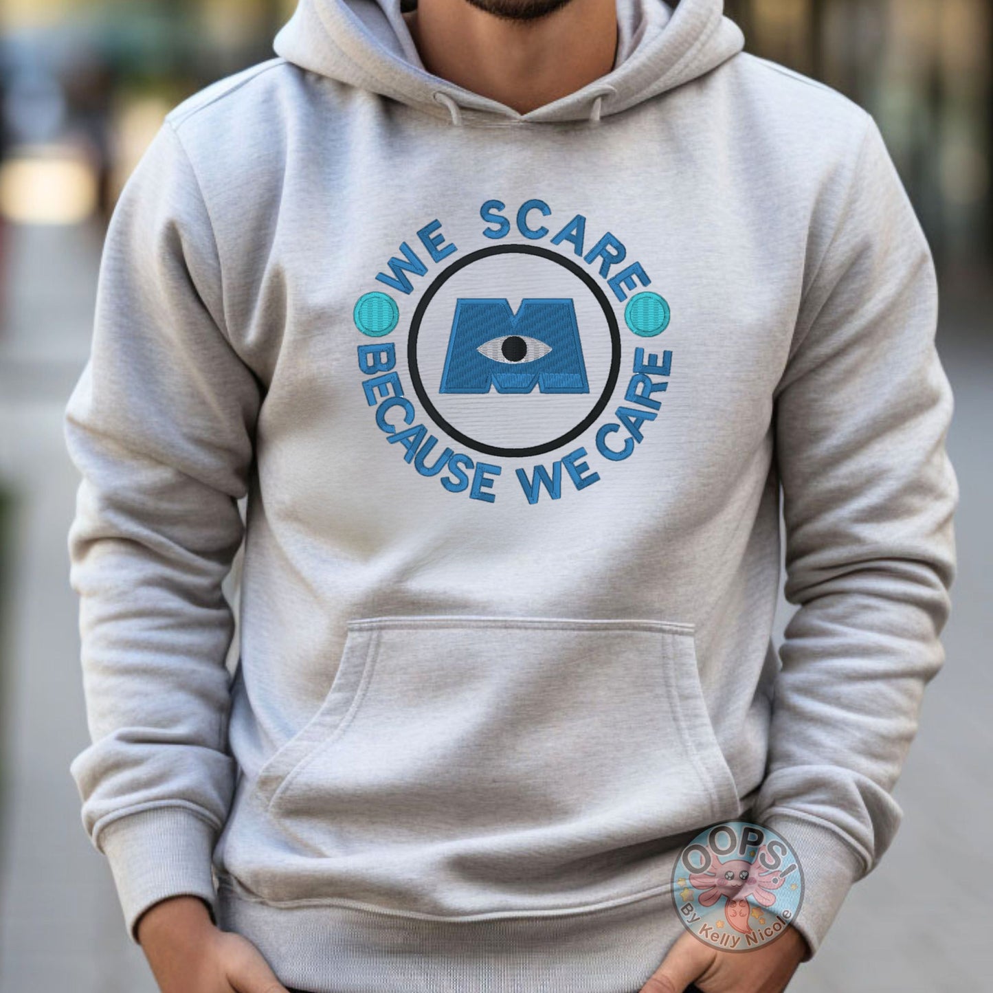 Embroidered Monster's Inc "We Scare because We Care" Unisex Pullover