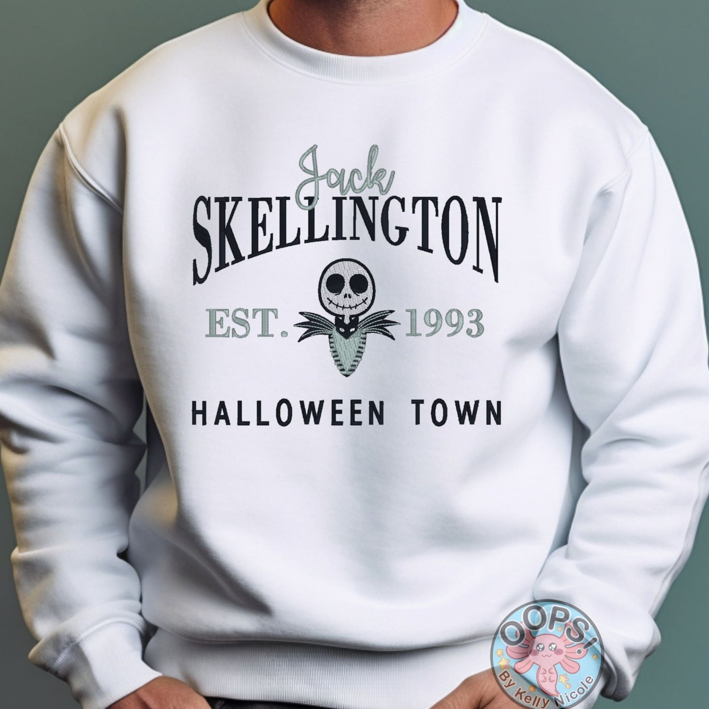 Embroidered “Jack Skellington" Nightmare Before Christmas, Unisex Pullover