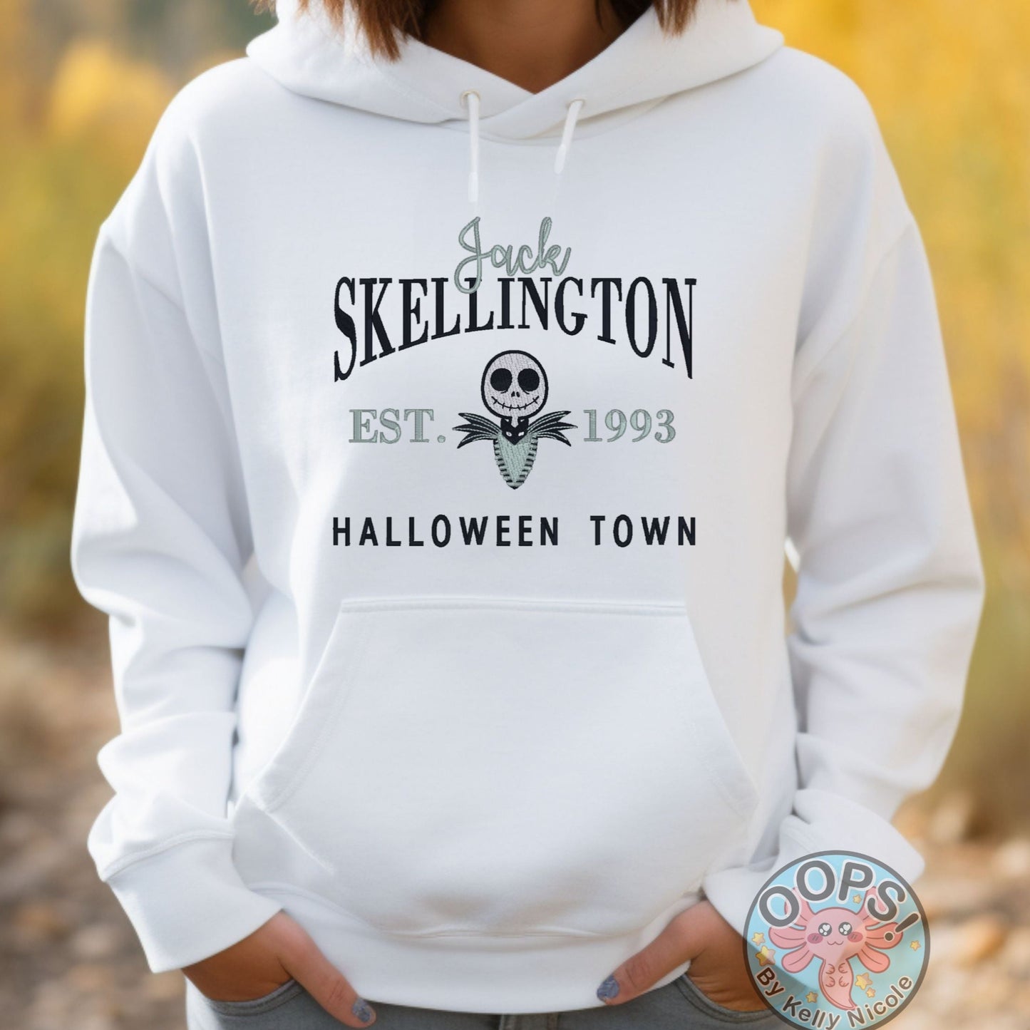 Pesadilla antes de Navidad "Jack Skellington" bordada, sudadera unisex inspirada en la mansión encantada, sudadera con capucha para el hogar, las vacaciones o en cualquier momento Ropa cómoda y acogedora.