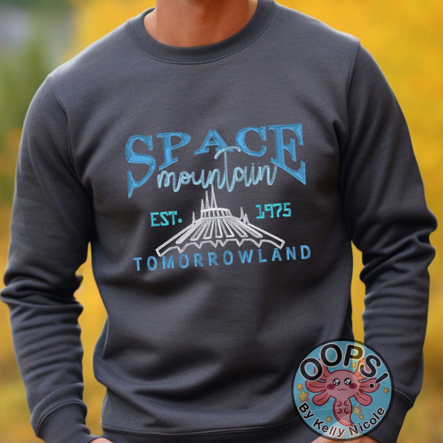 DISNEY “SPACE MOUNTAIN” Embroidered Heavyweight Unisex Comfort Colors T-shirt iN GRAY Shop online today to get yours at HTTPS://OOPSBYKELLYNICOLE.COM 