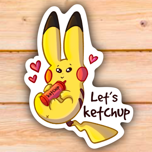 AUTOCOLLANT PIKACHU KETCHUP