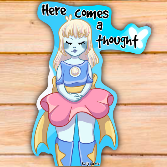 "HERE COMES A THOUGHT' SONG COVER STICKER