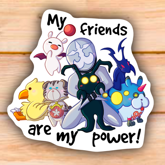 MY FRIENDS ARE MY POWER BEASTS STICKER