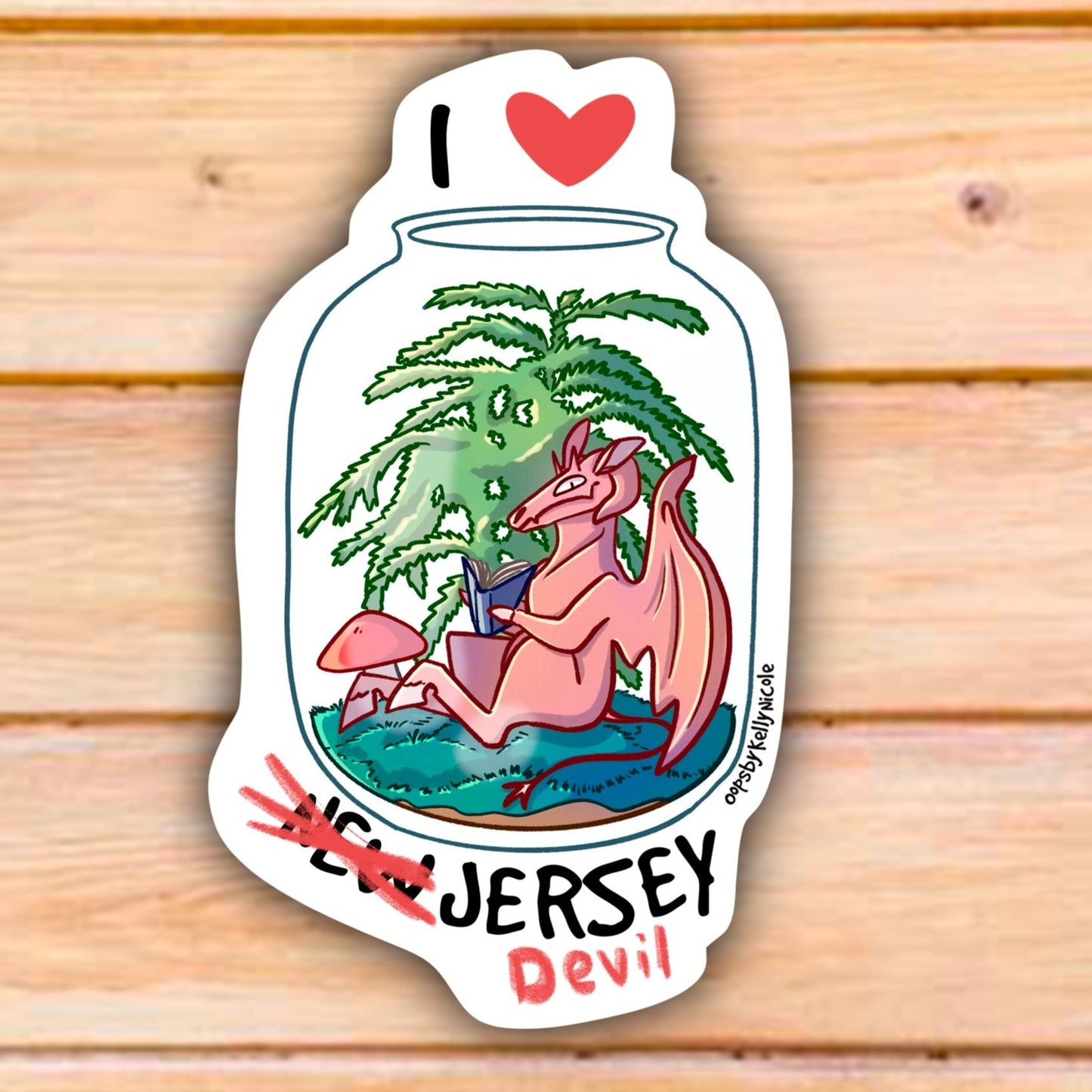 PEGATINA DEL DIABLO DE JERSEY