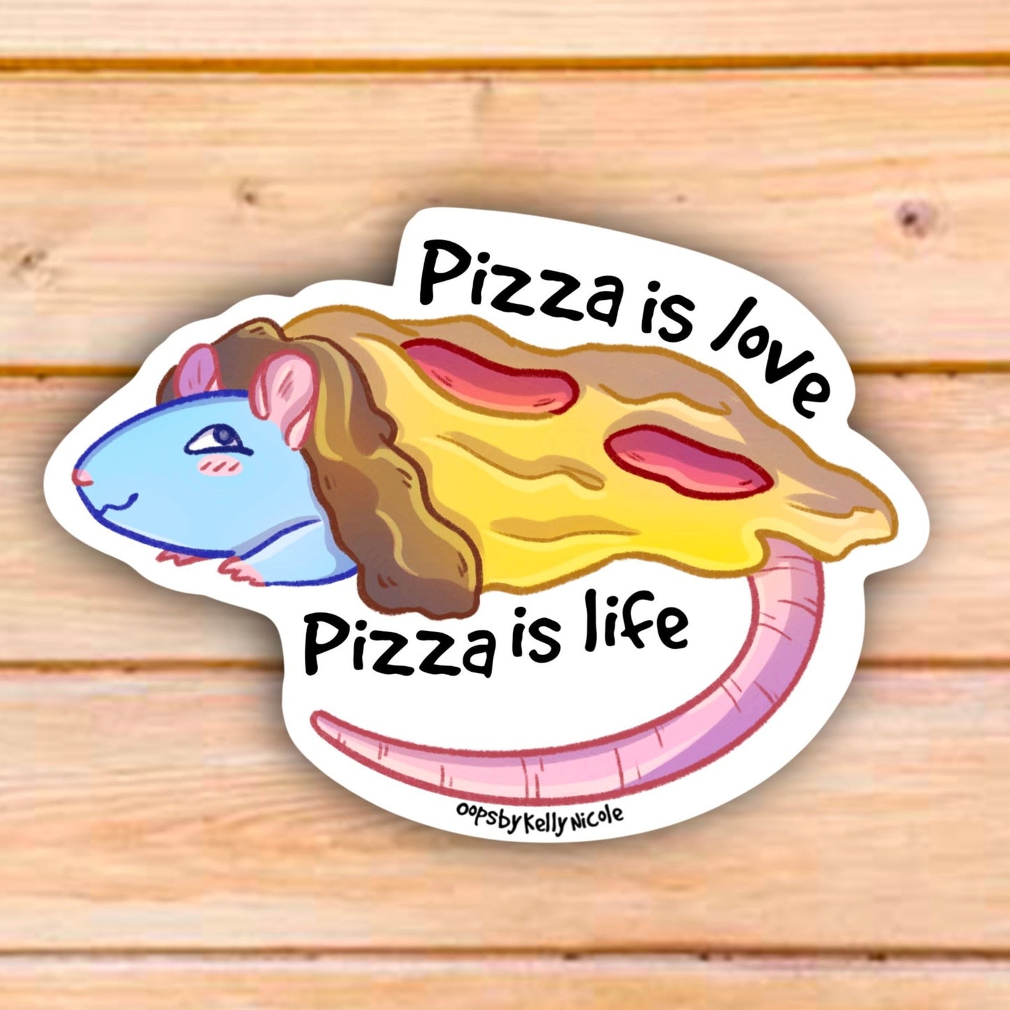 AUTOCOLLANT PIZZA RAT