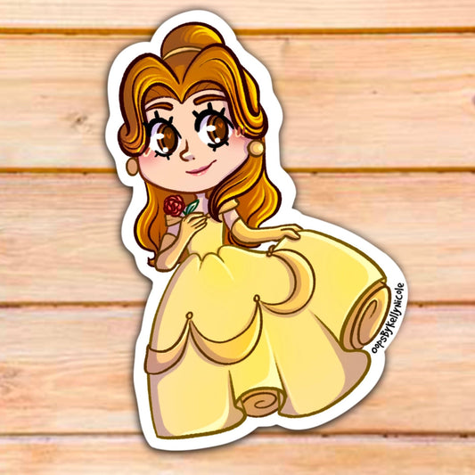 "Princess Belle" Beauty and the Beast Vinyl STICKER