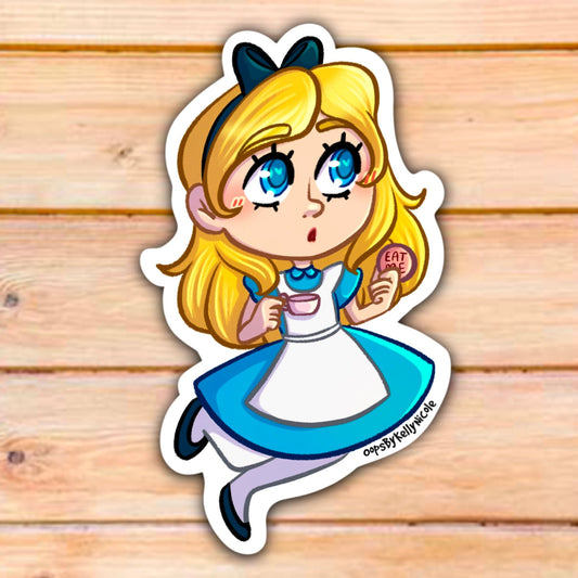 "Alice in Wonderland"  Custom Designed Vinyl STICKER