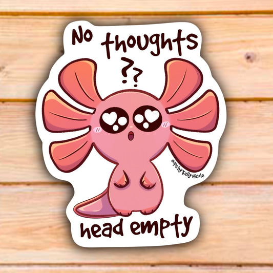 NO THOUGHTS HEAD EMPTY STICKER