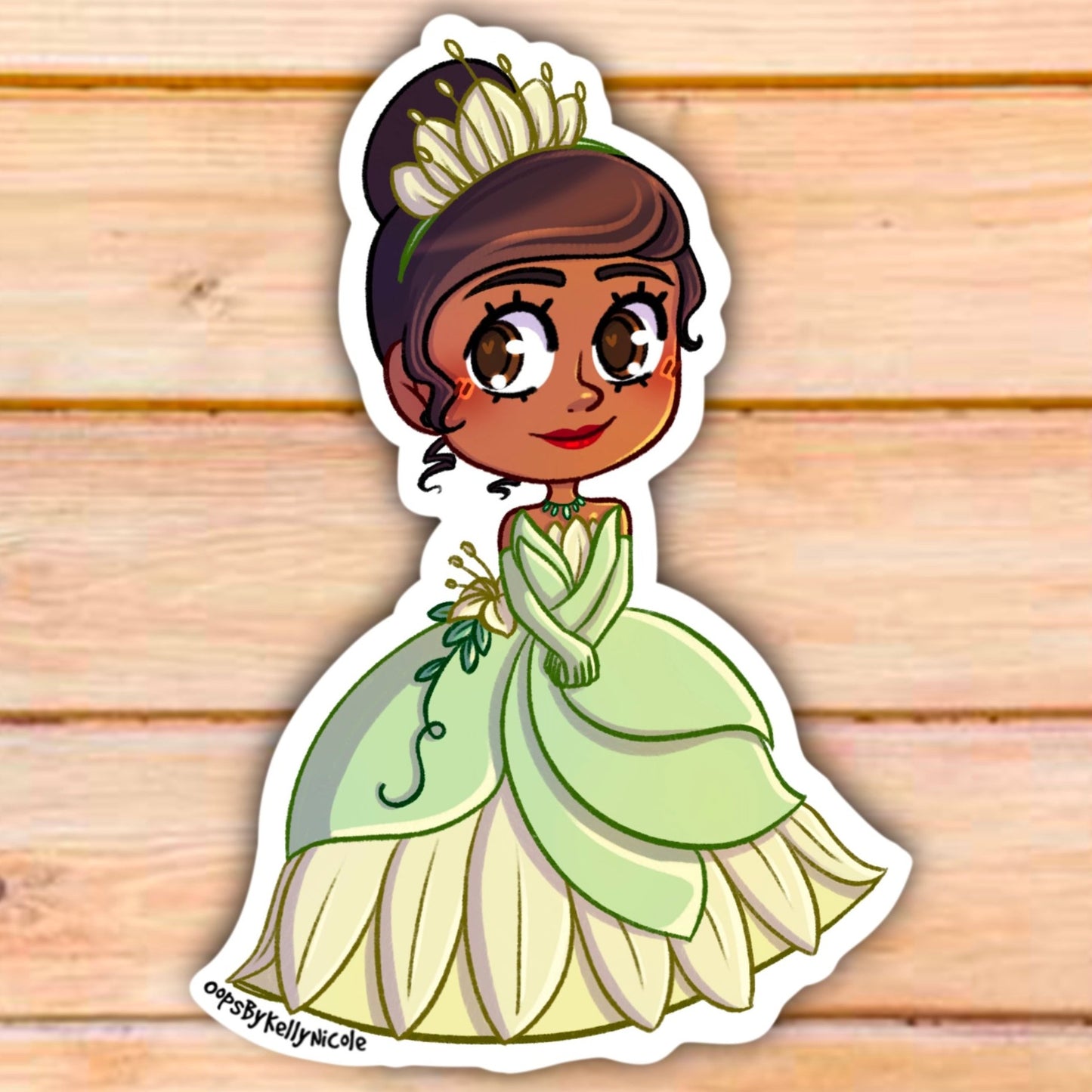 "Princess Tiana" Princess and the Frog, Custom Designed Vinyl STICKER