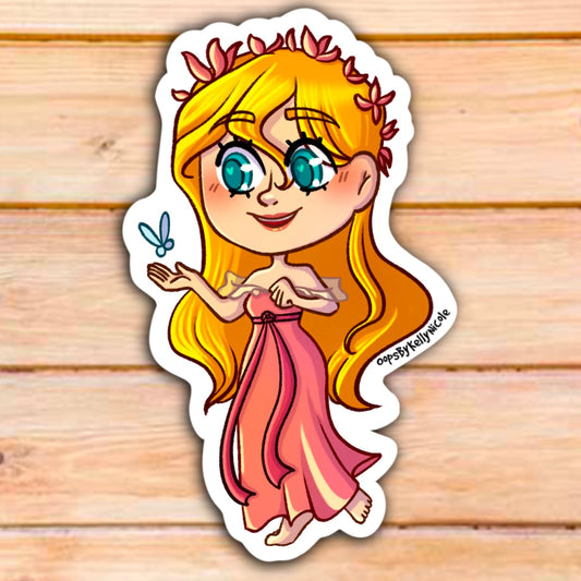 "Princess Giselle"  Enchanted Custom Designed Vinyl STICKER