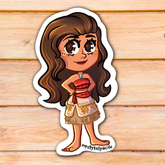 "Princess Moana" Custom Designed Vinyl STICKER