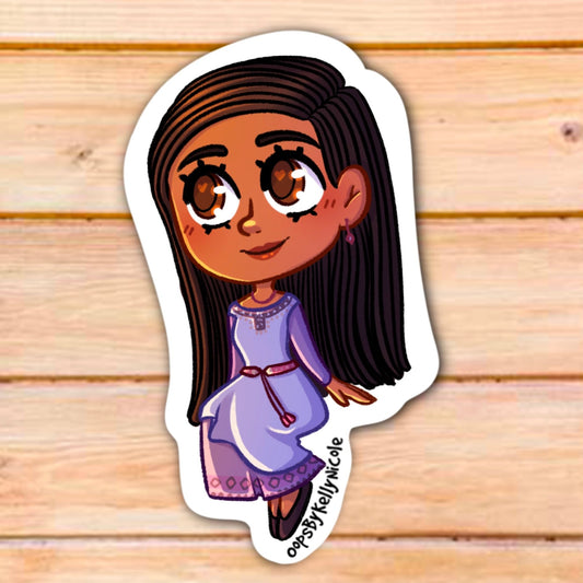 "Princess Asha" Wish Custom Designed Vinyl STICKER