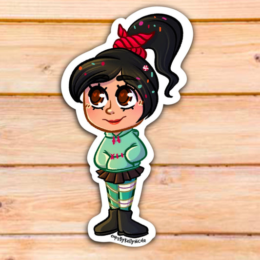 Wreck it Ralph "Venellope" Custom Designed Vinyl STICKER