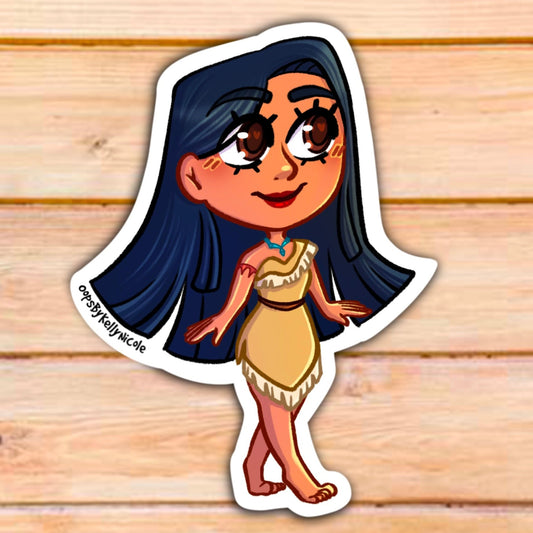 "Pocohontas" Custom Designed Vinyl STICKER