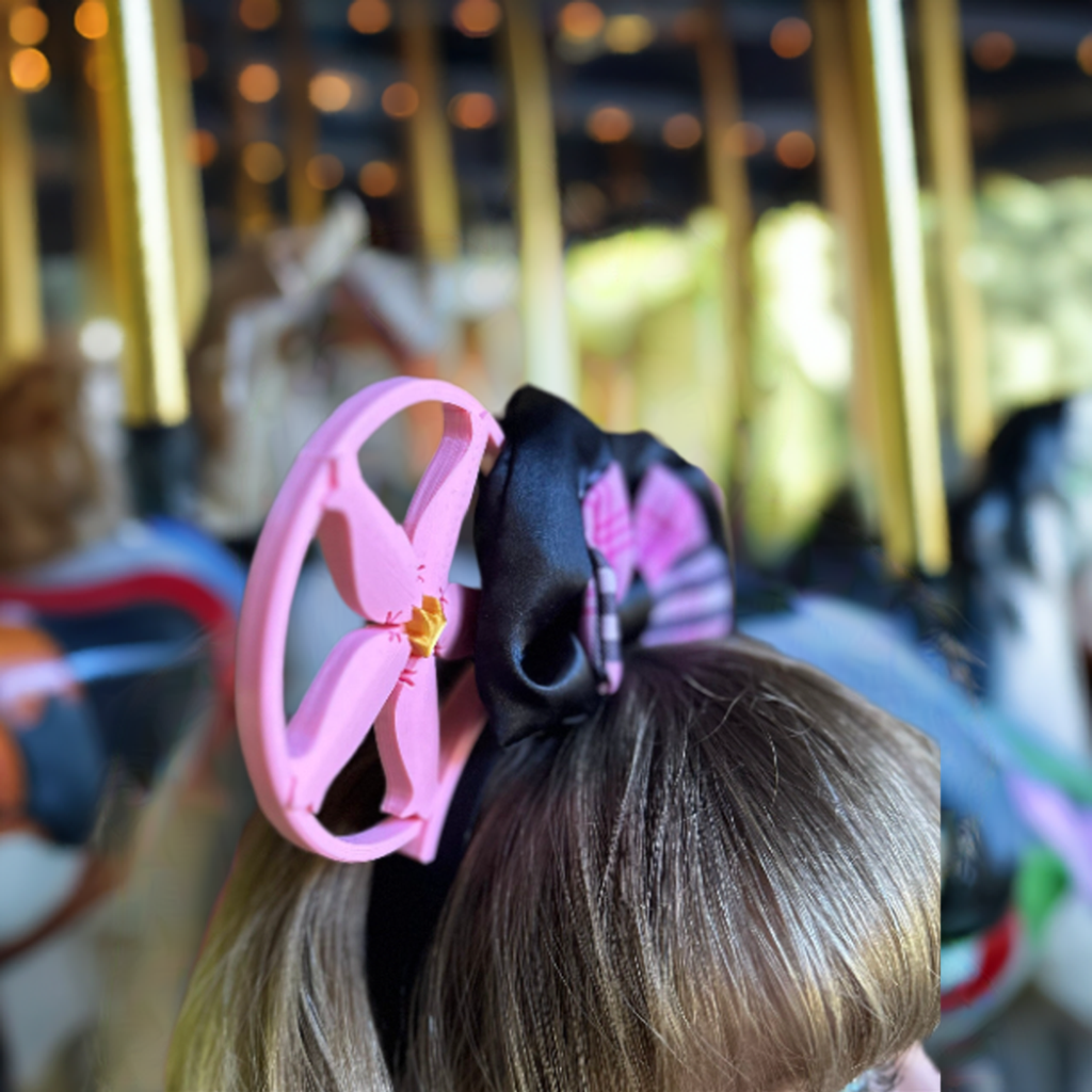 Kingdom Hearts "Kairi" EARS o BOW para parque temático, cosplay o coleccionistas. Grandes orejas de Mickey unisex para WDW Bound, visitas al parque o vacaciones.